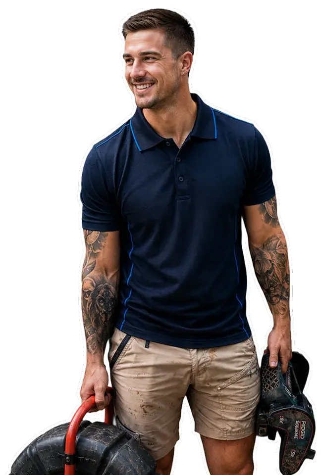 A licensed Ashfield plumber with his tools